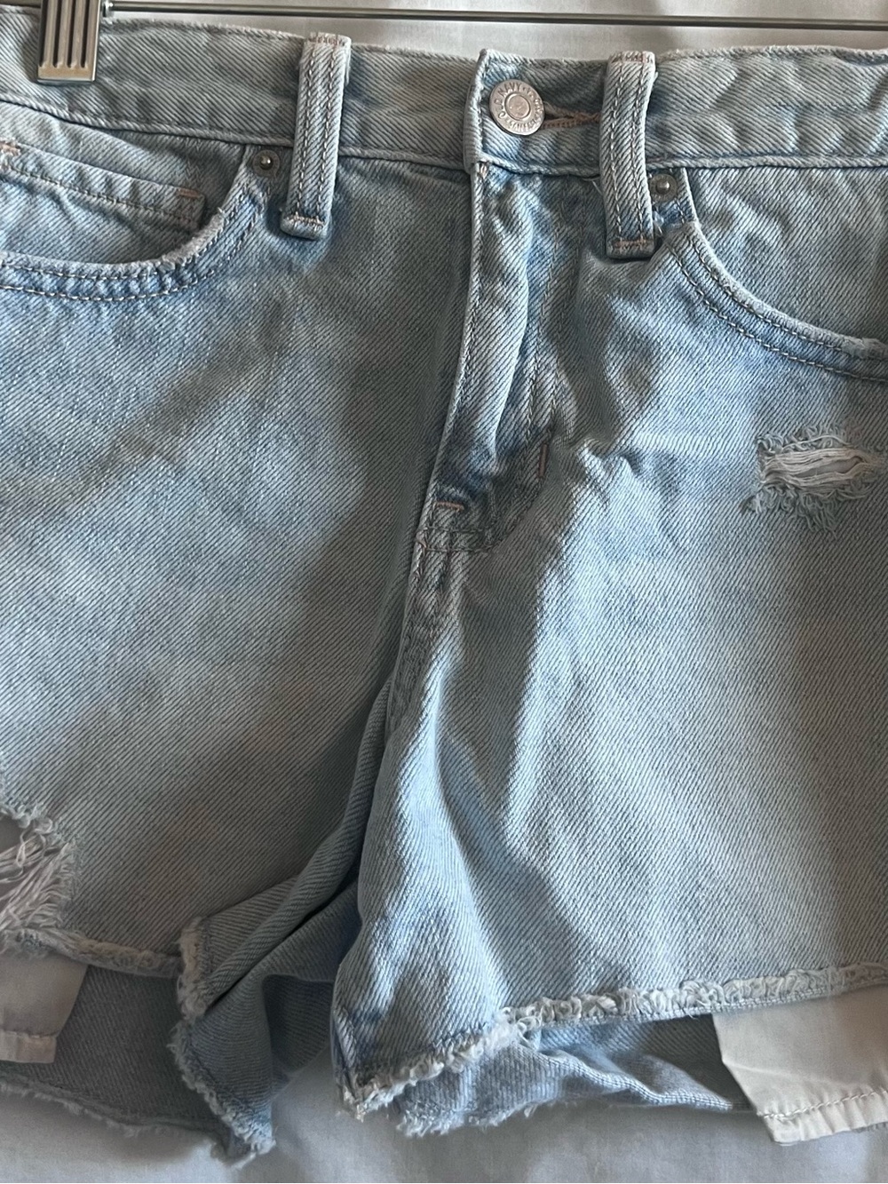 Old Navy Light Wash Distressed Denim Shorts